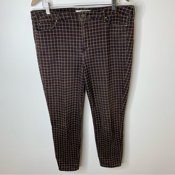 Ella Moss High-Rise Plaid Skinny Ankle Jeans - Picture 3 of 12